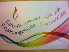 Das Logo vom Regenbogencafé
